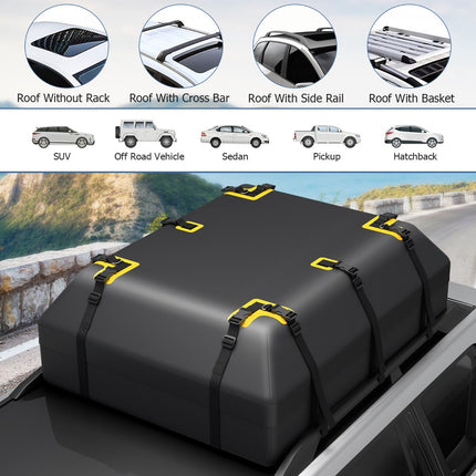 Car Roof Cargo Bag 600L, Waterproof, Rackless Fit