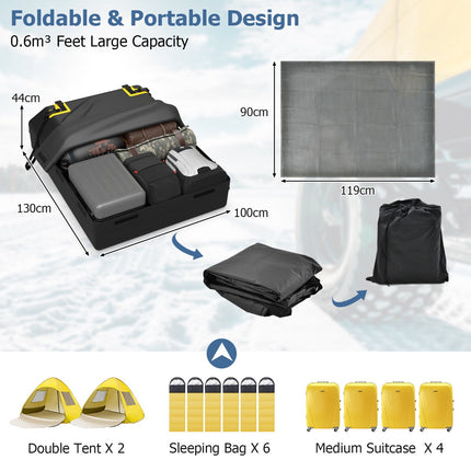 Car Roof Cargo Bag 600L, Waterproof, Rackless Fit