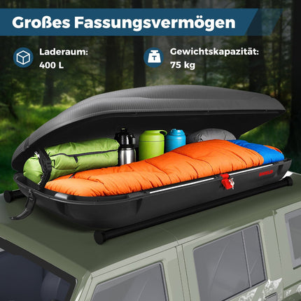 Dachbox, XL Kapazität, abschließbar, schwarz