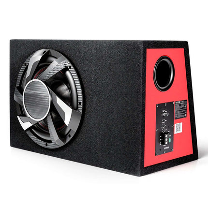 Car Subwoofer Kit, 12 Inch Powered Enclosure, 245W RMS
