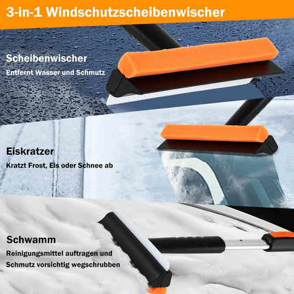 Car Wash Brush Set with Telescopic Handle, Scratch-Free