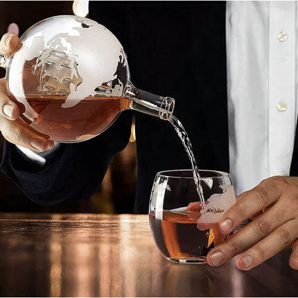 Carafe - globe - Malatec 22553 whiskey set