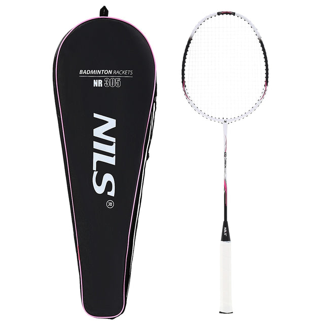 Carbon badmintonracket met hoes