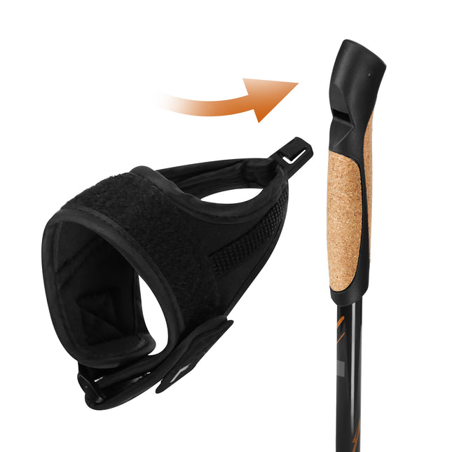 Hole na nordic walking z uhlíkových vláken, nastavitelná délka