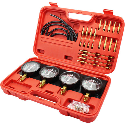 Carburetor Synchronizer Gauge Set, 4 Gauges, Hoses, Case