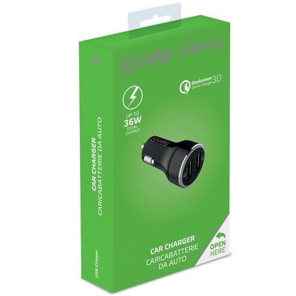 Nabíječka do auta 2xUSB QC3 max. 36W