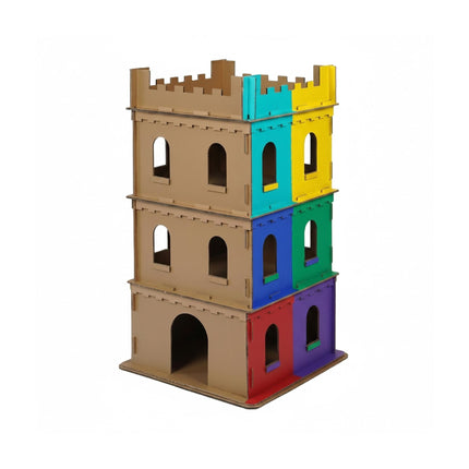 Katzenhaus aus Pappe, XL, 3-stöckiges Schloss, werkzeugfrei