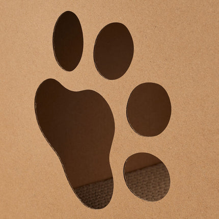 Maison pour chat en carton avec griffoir