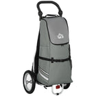 Fahrradlasten- und Einkaufstrolley, 55L, Aluminium, grau