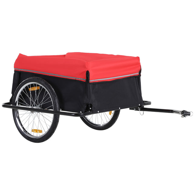 Lastenfahrradanhänger - Transportmittel, schwarz und rot