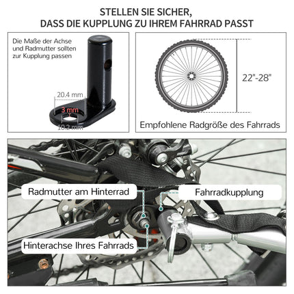 Lastenfahrradanhänger - Transportmittel, schwarz und rot