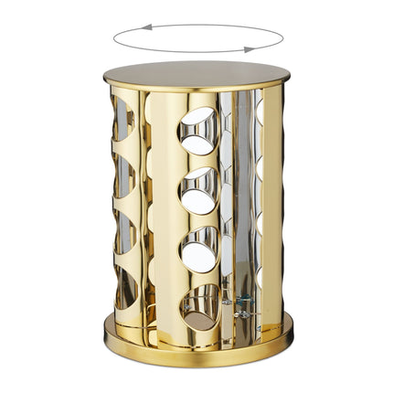 Carousel for golden spices with 16 glasses