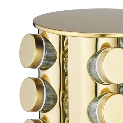 Carousel for golden spices with 16 glasses