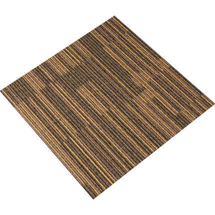 Carpet Tiles 20x20, Padded, 12-Pack, Brown Mix