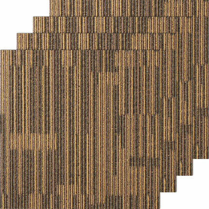 Carpet Tiles 20x20, Padded, 12-Pack, Brown Mix