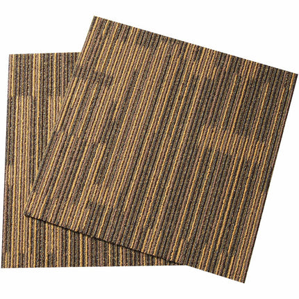 Carpet Tiles 20x20, Padded, 12-Pack, Brown Mix