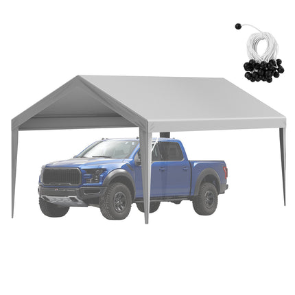 Carport Replacement Canopy Cover 10x20 Ft, Waterproof UV, Gray