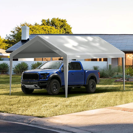 Carport Replacement Canopy Cover 10x20 Ft, Waterproof UV, Gray