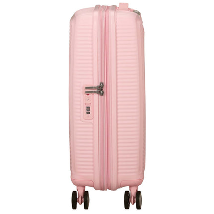 Carry-On Suitcase 55cm, Pastel Pink, Hard Shell