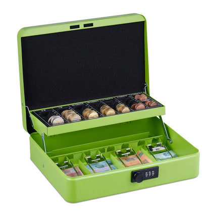 Cash drawer with combination