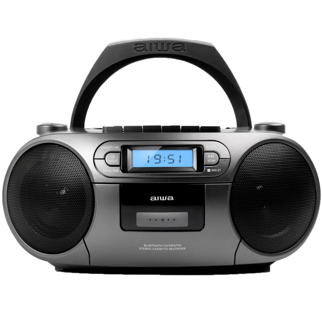Kassettenradio CD/UKW-Radio/Kassettenband/USB/BT Dunkelgrau