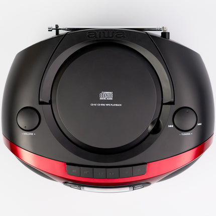 Kassettenradio CD/UKW-Radio/Kassettenband/USB/BT Rot