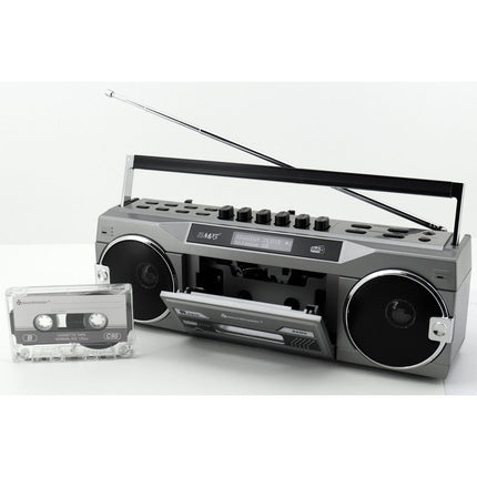 Kassettenradio Stereo Bluetooth SRR80TI Silber