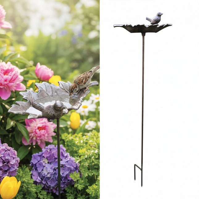 Cast Iron Bird Bath – Standing, Frost-Resistant
