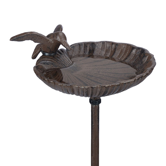 Vogeltränke aus Gusseisen mit Erdspieß