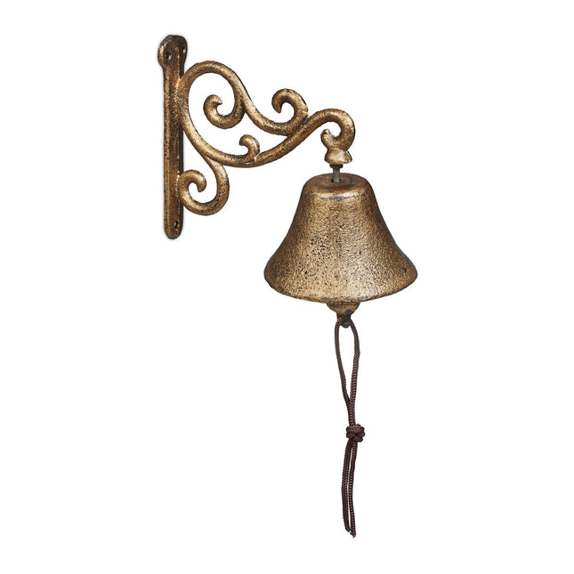 Türklingel aus Gusseisen, Gold-Finish