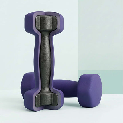 Cast Iron Dumbbells Pair, Ergonomic Grip, 1-5kg
