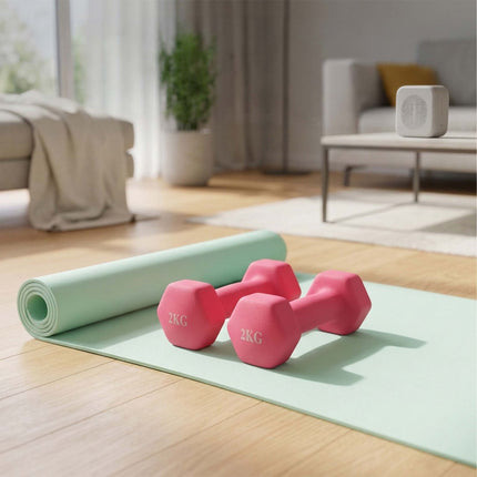 Cast Iron Dumbbells Pair with Ergonomic Grip