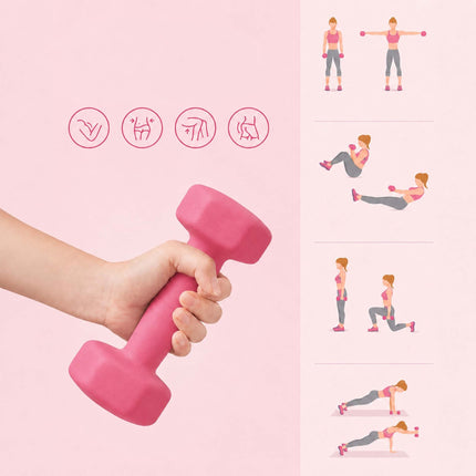 Cast Iron Dumbbells Pair with Ergonomic Grip