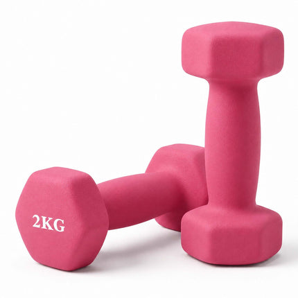 Cast Iron Dumbbells Pair with Ergonomic Grip