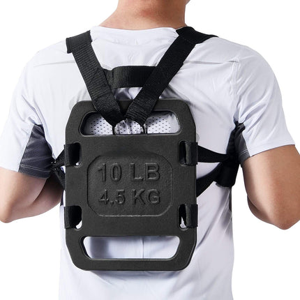 Cast Iron Ruck Plates, 2 x 10 lb Pair With Straps