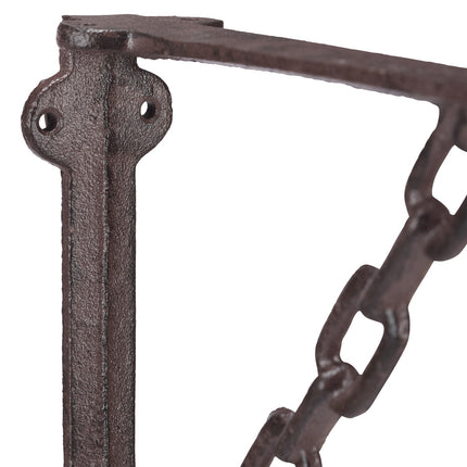 Cast Iron Shelf Brackets, Chain Design, Set of 4