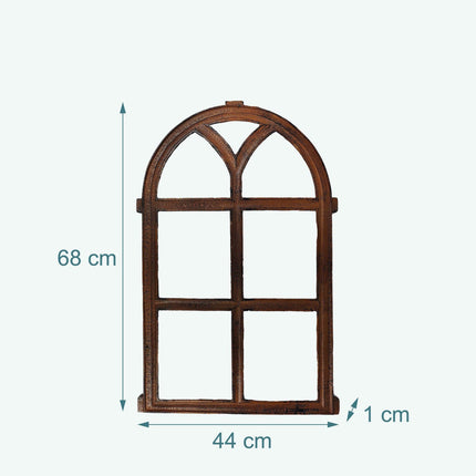 Stallfenster aus Gusseisen – Rankgitter mit rustikaler Rostpatina
