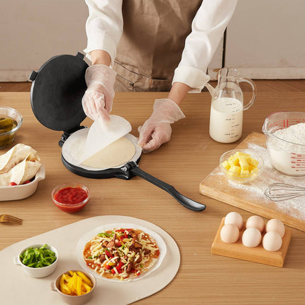 Cast Iron Tortilla Press 8 Inch, Handle, 100 Papers