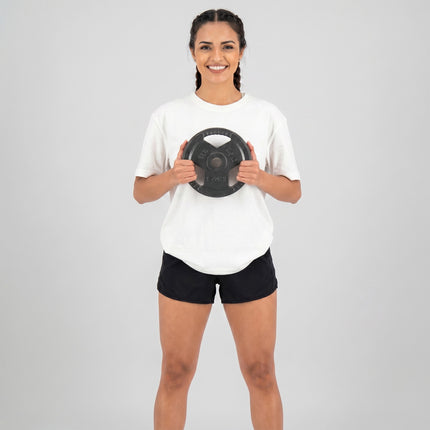 Gusseisen-Hantelscheibe 2,5 kg, ergonomische Griffe