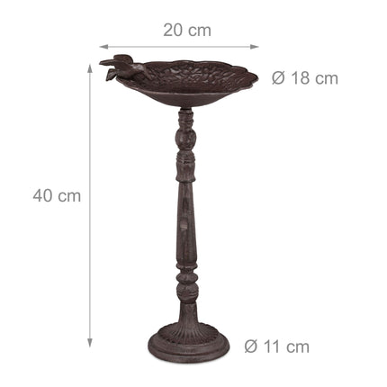 Cast iron bird bath