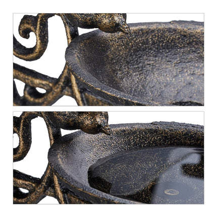 Cast iron bird bath Welcome