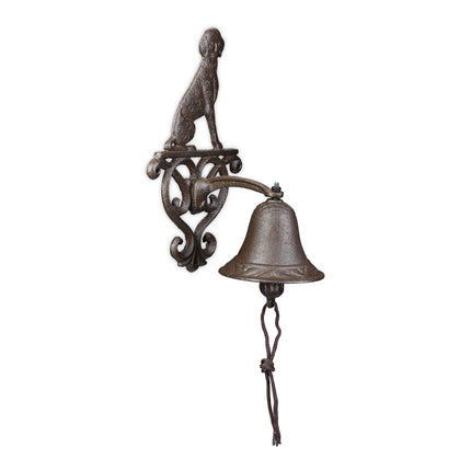 Cast iron doorbell with dog