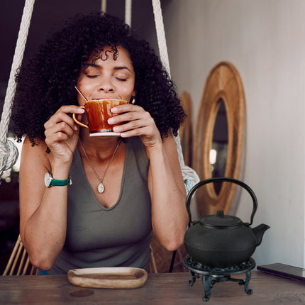 Cast iron teapot