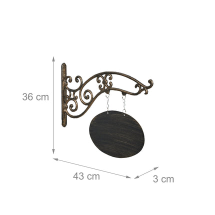 Gusseisen-Wandschild zur Markierung