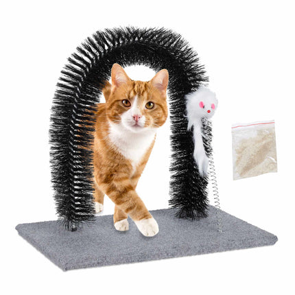 Katzenbürstenbogen mit Spielzeugmaus