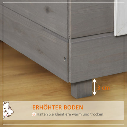 Winterfeste Katzenhütte für draußen – Dachpappe, Fichtenholz