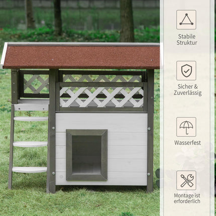 Cat House - Spruce Wood, insulated, indoor and outdoor use