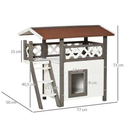 Cat House - Spruce Wood, insulated, indoor and outdoor use