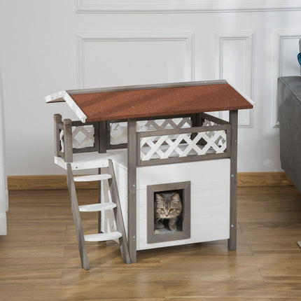 Cat House - Spruce Wood, insulated, indoor and outdoor use