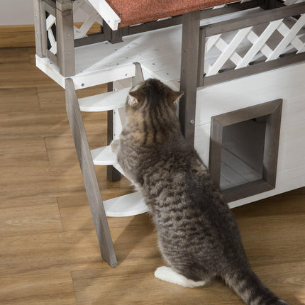 Cat House - Spruce Wood, insulated, indoor and outdoor use